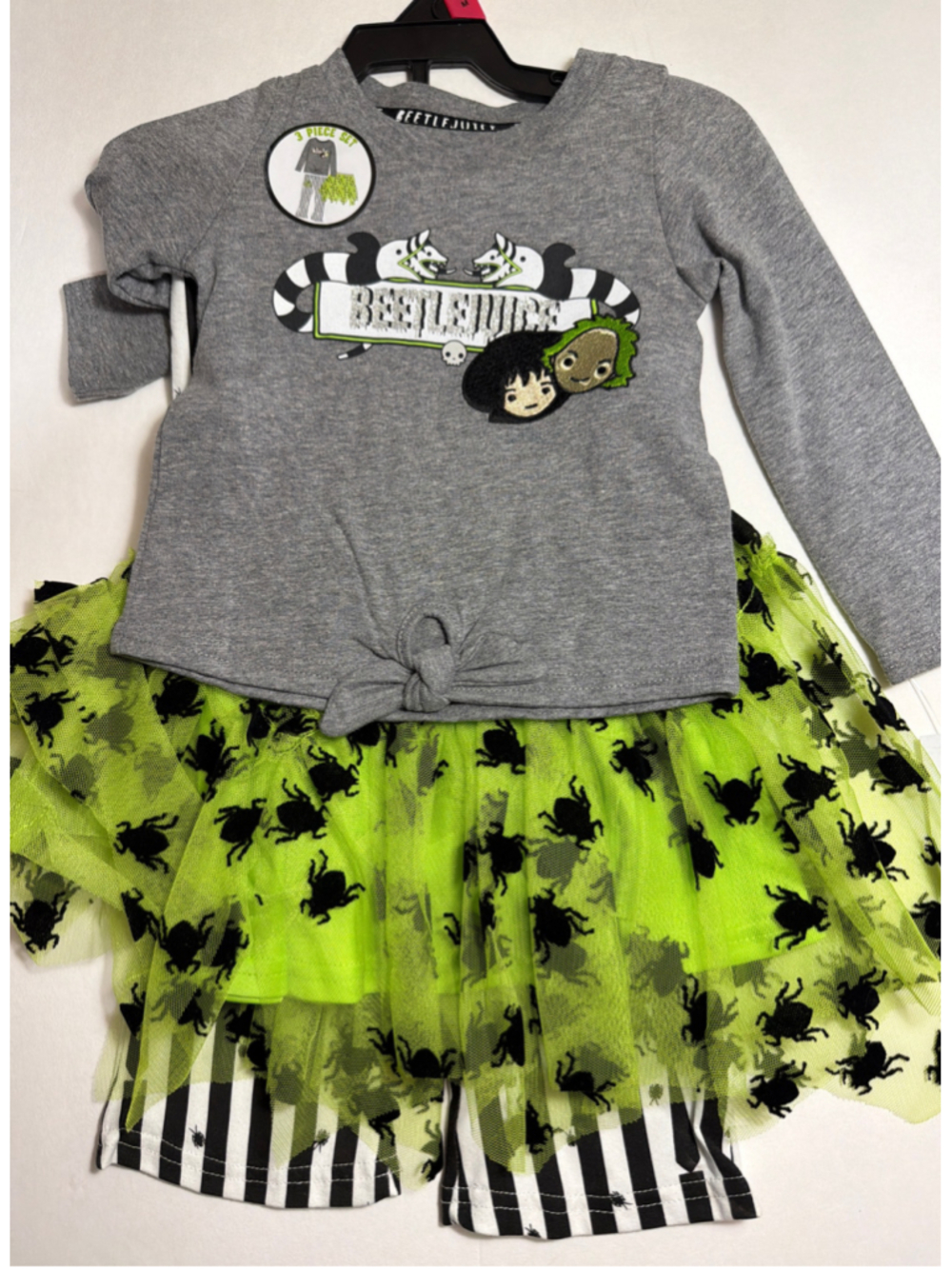 Beetlejuice Toddler Girl 3-Piece Set Halloween Costume NWT Size 18 Months